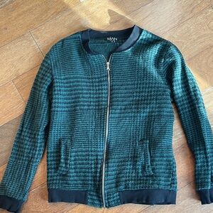 Green and Black Zip-Up Jacket
